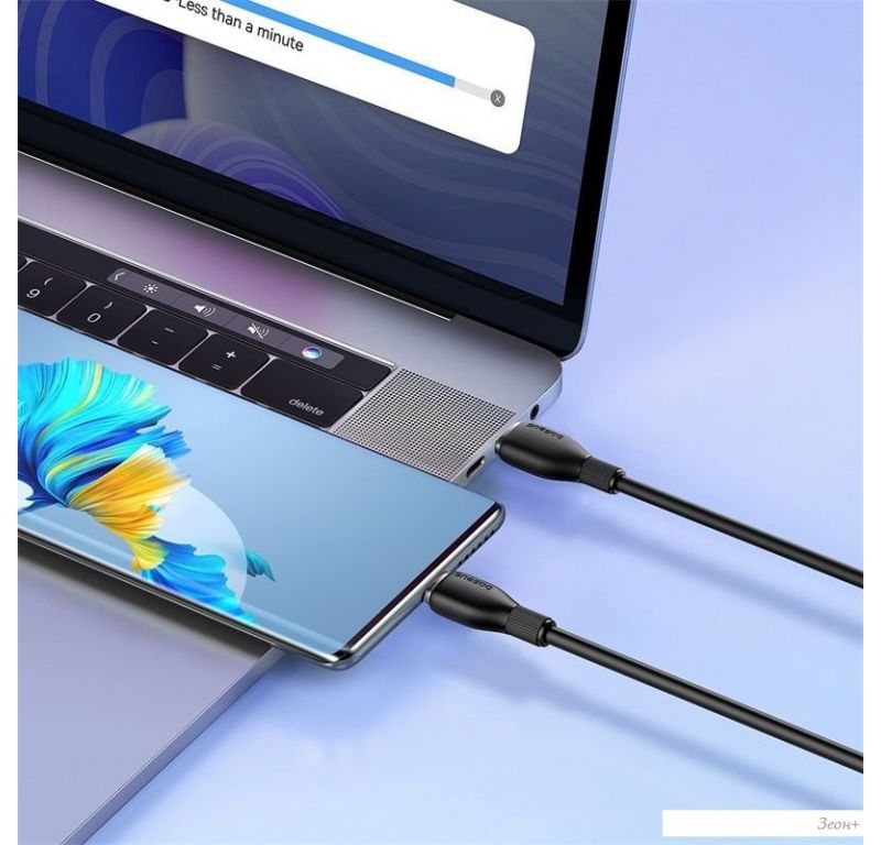Кабель Baseus Pudding Series Fast Charging Cable 100W USB Type-C - USB Type-C (2 м, черный)