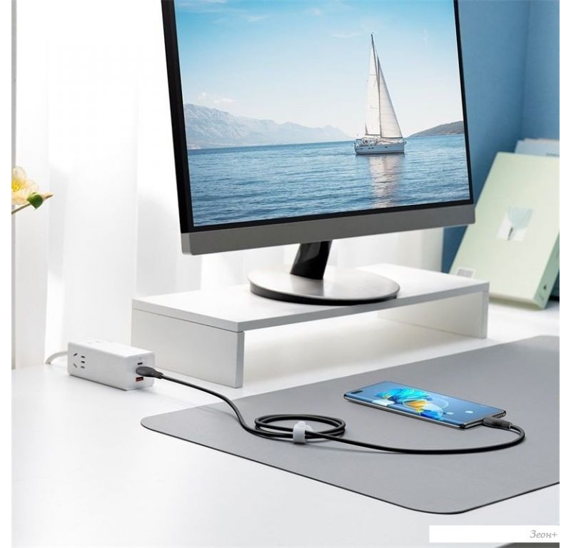 Кабель Baseus Pudding Series Fast Charging Cable 100W USB Type-C - USB Type-C (2 м, черный)