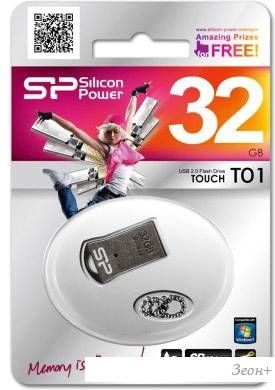 USB Flash Silicon-Power Touch T01 32Gb Black (SP032GBUF2T01V1K)