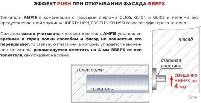 Толкатель Boyard магнитный AMF15/GRPH