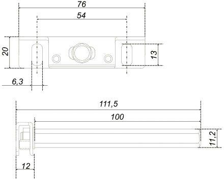 Полкодержатель Boyard скрытого монтажа P701ZN.0
