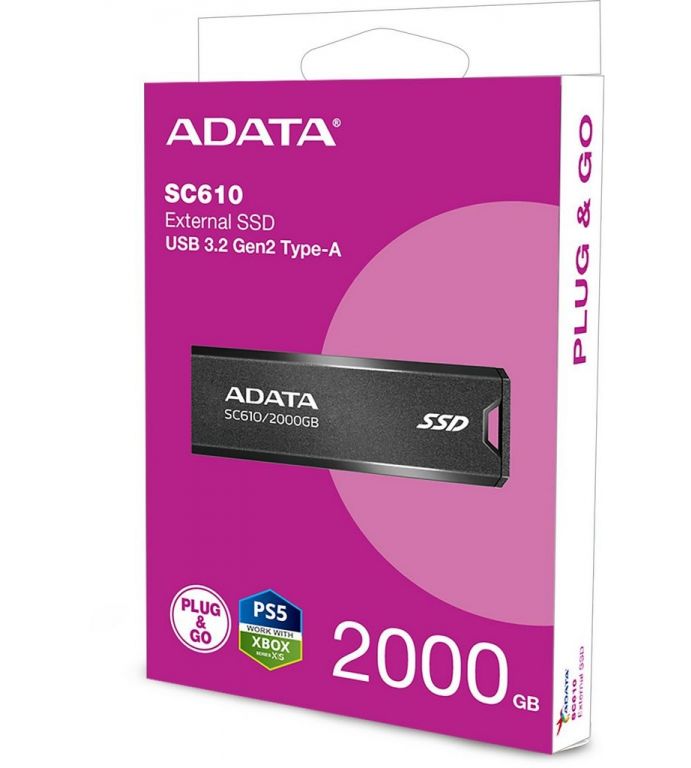 Внешний накопитель ADATA SC610 2TB SC610-2000G-CBK/RD