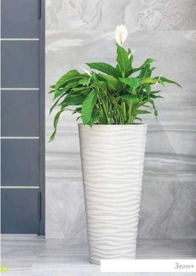 Кашпо Form-Plastic Sahara Dunes slim 2723-011 (белый)