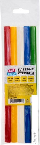 Клеевые стержни ArtSpace 267906 (5 шт, ассорти)