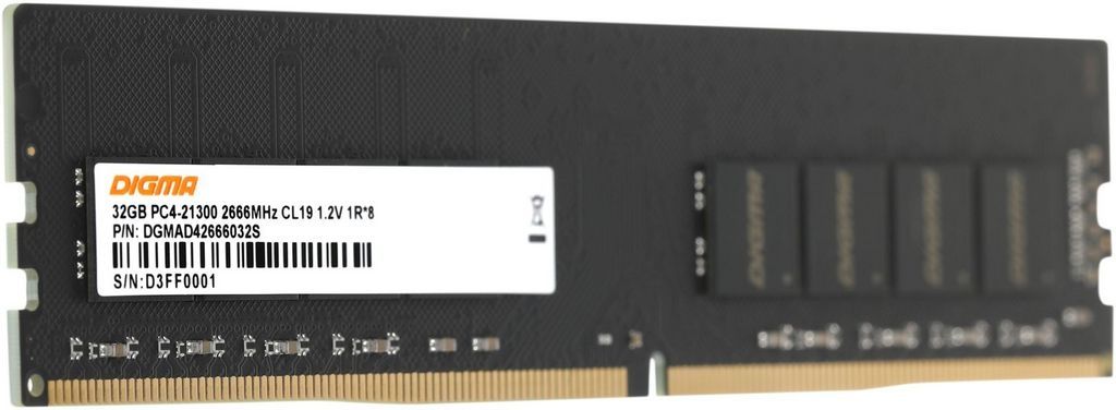 Оперативная память Digma 32ГБ DDR4 2666 МГц DGMAD42666032S