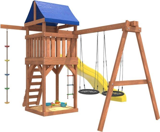 Игровой комплекс National Tree Company С качелями гнездо 60 IgroWoods ДП-6