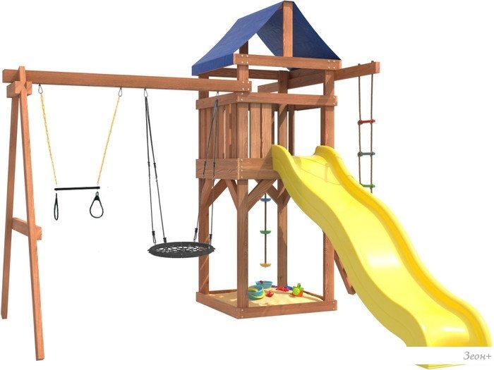 Игровой комплекс National Tree Company С трапецией и качелями гнездо 60 IgroWoods ДП-14