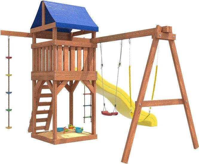 Игровой комплекс National Tree Company С гибкими качелями и лодочкой IgroWoods ДП-11