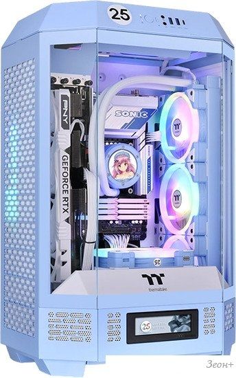 Корпус Thermaltake The Tower 300 Hydrangea Blue CA-1Y4-00SFWN-00