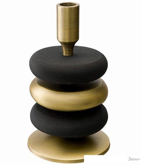 Подсвечник Bergenson Bjorn Stone BB0000194 (черный/античная латунь)