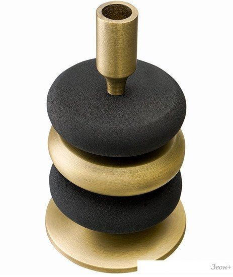 Подсвечник Bergenson Bjorn Stone BB0000194 (черный/античная латунь)
