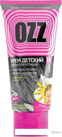 Крем от насекомых Ozz Baby 7.5 Репеллентный Алоэ и ромашка (50 мл)