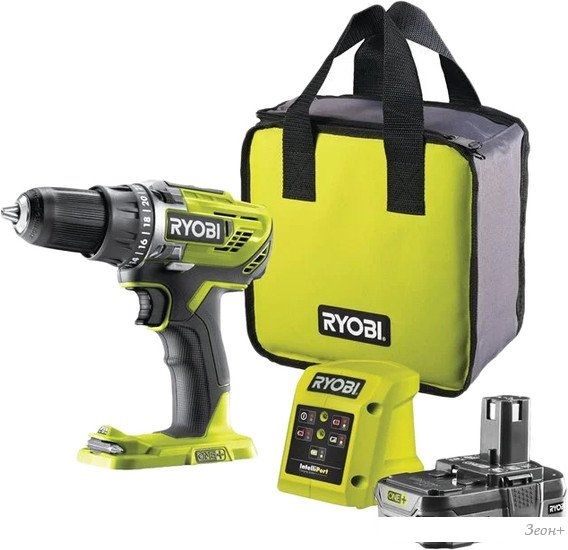 Дрель-шуруповерт Ryobi R18DD3-115S 5133005301 (с 1-им АКБ 1.5 Ач, сумка)