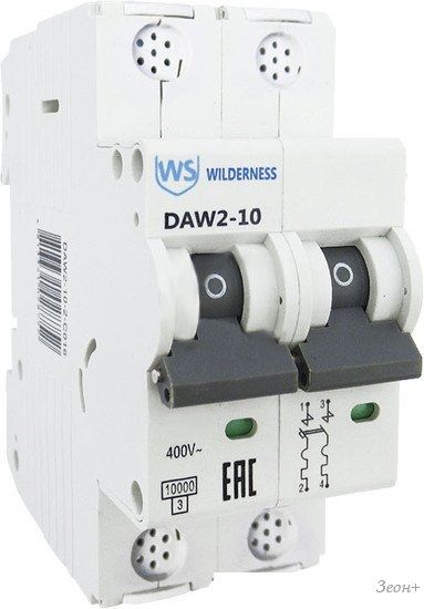 Выключатель автоматический Wilderness DAW2-10 2P 6A B 10kA DAW2-10-2-B006