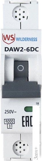 Выключатель автоматический Wilderness DAW2-6DC 1P 10A C 6kA 250В DC DAW2-6DC-1-C010