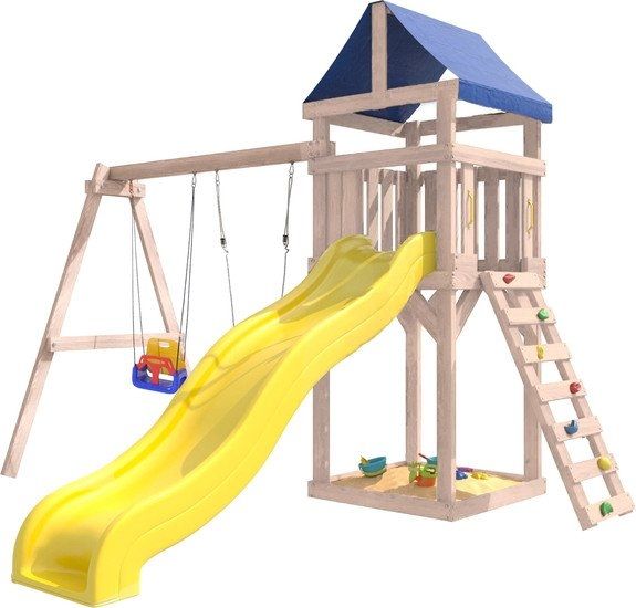 Игровой комплекс National Tree Company С качелями лодочка IgroWoods ДКНП-5 (не окрашен)