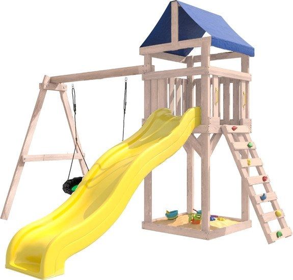 Игровой комплекс National Tree Company С качелями гнездо IgroWoods ДКНП-4 (не окрашен)