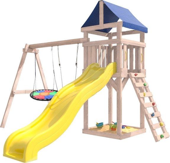 Игровой комплекс National Tree Company С качелями лодочка IgroWoods ДКНП-8 (не окрашен)