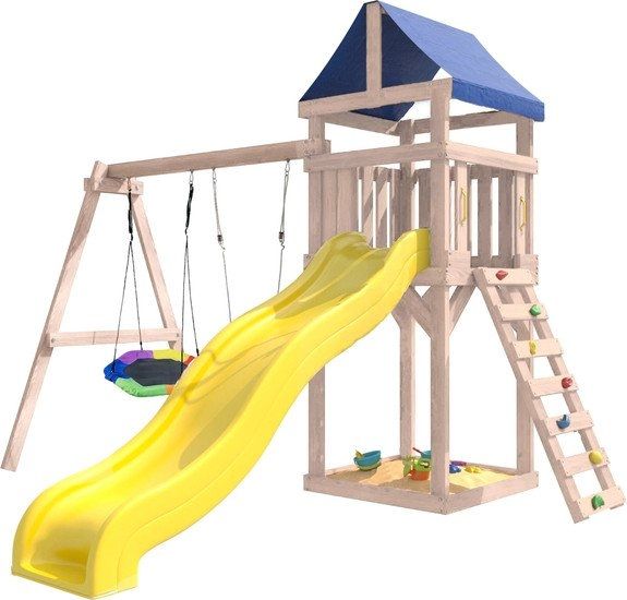 Игровой комплекс National Tree Company С качелями лодочка IgroWoods ДКНП-13 (не окрашен)