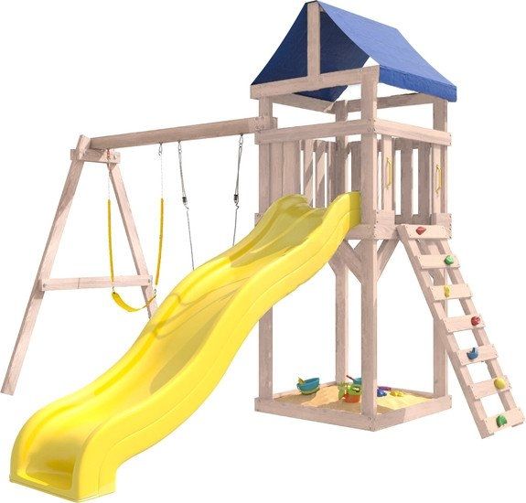 Игровой комплекс National Tree Company С гибкими качелями IgroWoods ДКНП-11 (не окрашен)