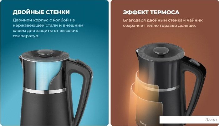 Электрический чайник CENTEK CT-0028 (черный)