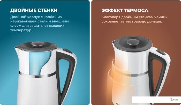Электрический чайник CENTEK CT-0028 (белый)