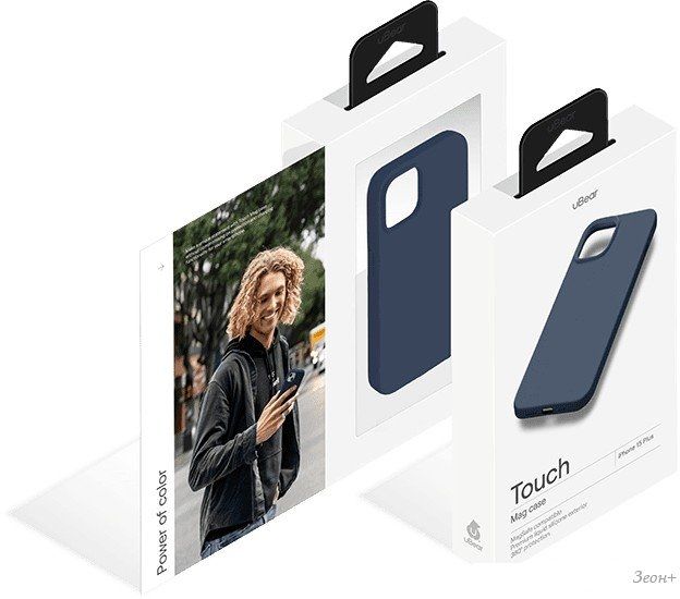 Чехол для телефона uBear Touch Mag для iPhone 15 Plus (темно-синий)