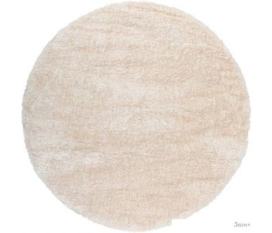 Ковер для жилой комнаты Radjab Carpet Паффи шагги круг P001A 6354RK 1x1 (beige)