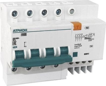 Дифференциальный автомат Атрион АД24 32А 30мА AD24-32-30
