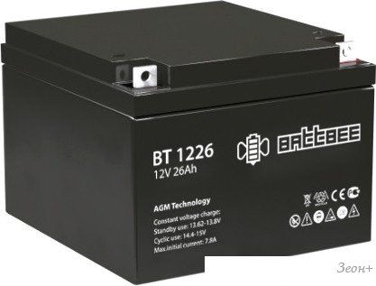 Аккумулятор для ИБП BattBee BT 1226 (12В/26Ач)