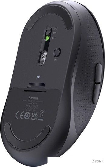 Мышь Baseus F02 Ergonomic Wireless Mouse (черный, без батарейки в комплекте)