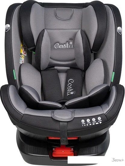 Детское автокресло Costa Isofix XZ-16 (серый/черный)
