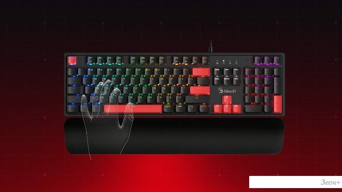 Клавиатура A4Tech Bloody S515R (черный, Bloody BLMS Red)