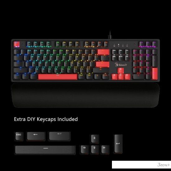 Клавиатура A4Tech Bloody S515R (черный, Bloody BLMS Red)