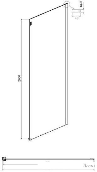 Душевая стенка Ambassador Benefit 90x200 90HB
