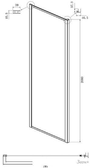 Душевая стенка Ambassador Elysium 80x200 80KX