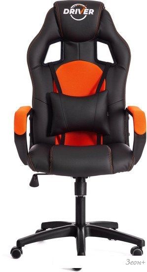 Кресло TetChair Driver (иск.кожа/ткань, черный/оранжевый)