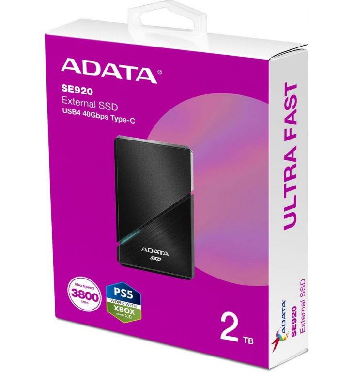 Внешний накопитель ADATA SE920 2TB SE920-2TCBK