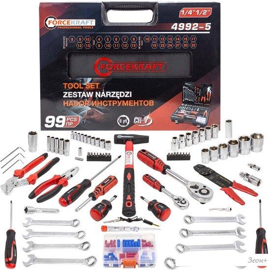 Набор домашнего мастера ForceKraft FK-4992-5 (99 предметов)