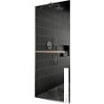 Душевая стенка MaybahGlass 195x79 MGD-729-5у (графитовое стекло/хром матовый)