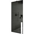 Душевая стенка MaybahGlass 195x79 MGD-698-6у (графитовое стекло/черный)