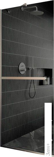 Душевая стенка MaybahGlass 195x119 MGD-717-5у (графитовое стекло/хром матовый)