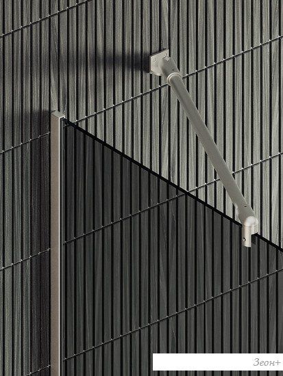 Душевая стенка MaybahGlass 195x119 MGD-717-5у (графитовое стекло/хром матовый)