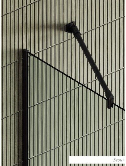 Душевая стенка MaybahGlass 195x89 MGD-732-6у (прозрачное стекло/черный)