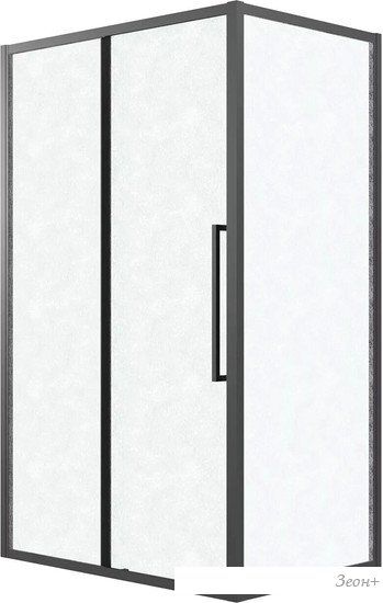 Душевой уголок Grossman Cosmo 100x70x195 120.K33.02.1070.21.02 (черный матовый/шиншилла стекло)