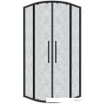 Душевой уголок Grossman Cosmo 100x100x195 301.K33.02.1010.21.02 (черный матовый/шиншилла стекло)
