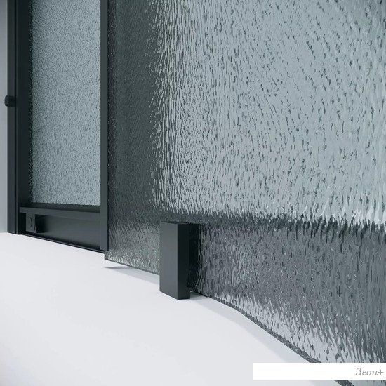 Душевой уголок Grossman Cosmo 100x100x195 301.K33.02.1010.21.02 (черный матовый/шиншилла стекло)