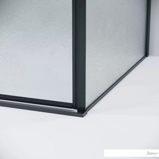 Душевая стенка Grossman Galaxy 80x195 200.K33.01.80.21.02 (черный матовый/шиншилла стекло)