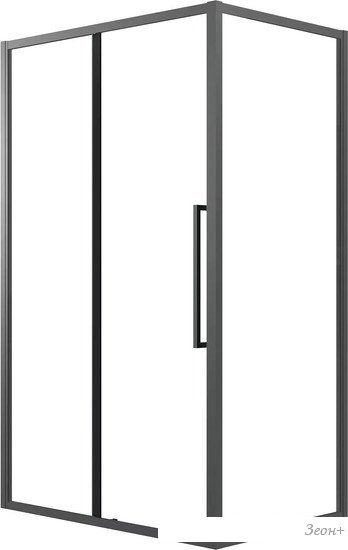 Душевая стенка Grossman Cosmo 80x195 200.K33.02.80.21.00 (черный матовый/стекло прозрачное)