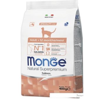 Сухой корм для кошек Monge Superpremium Adult Salmon (400 г)